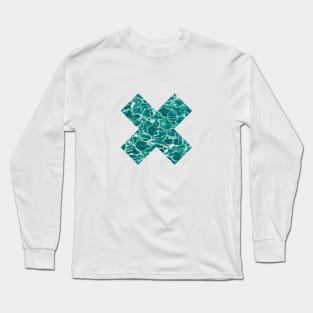 Cross with sea pattern Long Sleeve T-Shirt